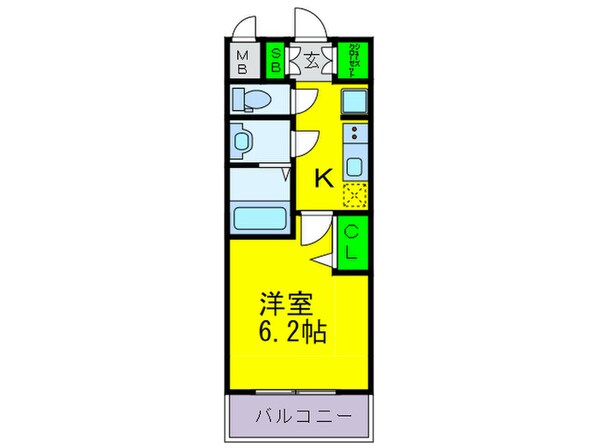 ﾌﾟﾚｻﾝｽ難波ｲﾝﾌｨﾆﾃｨ(1002)の物件間取画像